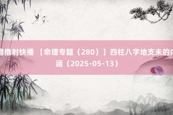 撸撸射快播 【命理专题（280）】四柱八字地支未的内涵（2025-05-13）